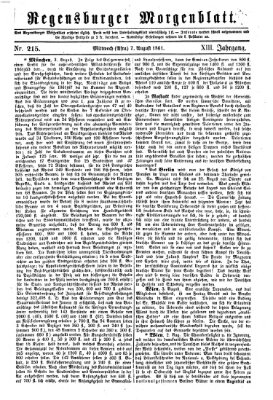 Regensburger Morgenblatt Mittwoch 7. August 1861