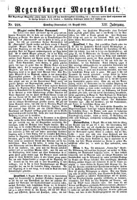 Regensburger Morgenblatt Samstag 10. August 1861