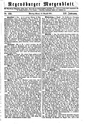 Regensburger Morgenblatt Montag 12. August 1861