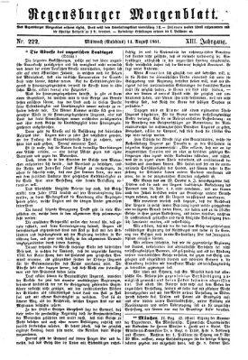 Regensburger Morgenblatt Mittwoch 14. August 1861