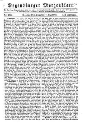 Regensburger Morgenblatt Donnerstag 15. August 1861