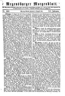 Regensburger Morgenblatt Montag 19. August 1861