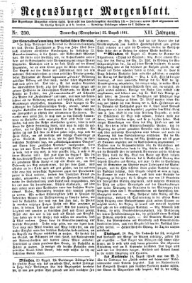 Regensburger Morgenblatt Donnerstag 22. August 1861