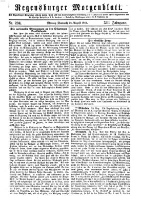 Regensburger Morgenblatt Montag 26. August 1861