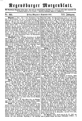 Regensburger Morgenblatt Freitag 6. September 1861