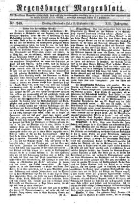 Regensburger Morgenblatt Dienstag 10. September 1861