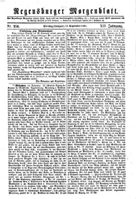 Regensburger Morgenblatt Dienstag 17. September 1861