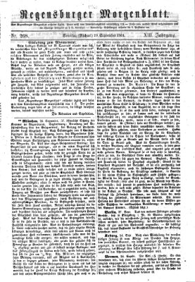 Regensburger Morgenblatt Sonntag 29. September 1861