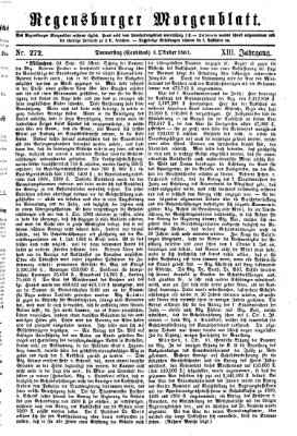 Regensburger Morgenblatt Donnerstag 3. Oktober 1861