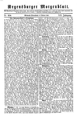 Regensburger Morgenblatt Mittwoch 9. Oktober 1861