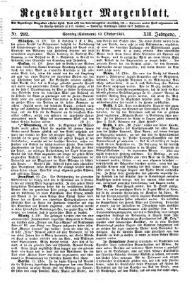 Regensburger Morgenblatt Sonntag 13. Oktober 1861
