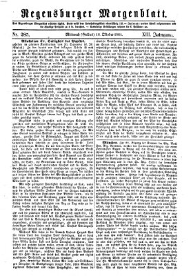 Regensburger Morgenblatt Mittwoch 16. Oktober 1861