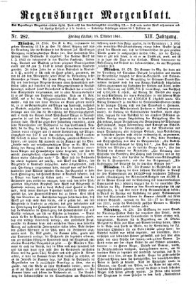 Regensburger Morgenblatt Freitag 18. Oktober 1861