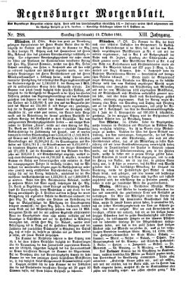 Regensburger Morgenblatt Samstag 19. Oktober 1861