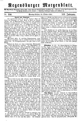 Regensburger Morgenblatt Montag 21. Oktober 1861