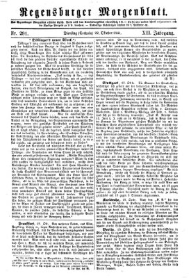 Regensburger Morgenblatt Dienstag 22. Oktober 1861