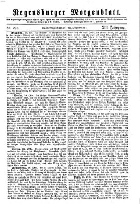 Regensburger Morgenblatt Donnerstag 24. Oktober 1861