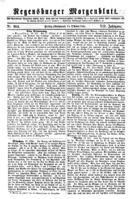 Regensburger Morgenblatt Freitag 25. Oktober 1861