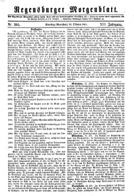 Regensburger Morgenblatt Samstag 26. Oktober 1861