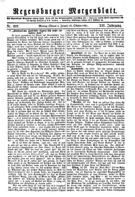 Regensburger Morgenblatt Montag 28. Oktober 1861