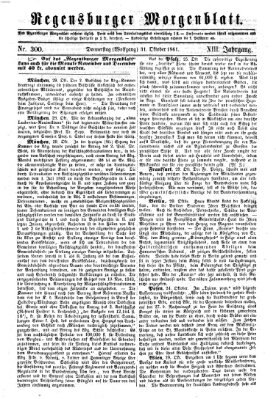 Regensburger Morgenblatt Donnerstag 31. Oktober 1861