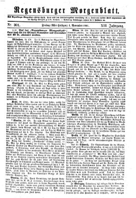 Regensburger Morgenblatt Freitag 1. November 1861