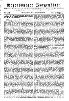 Regensburger Morgenblatt Montag 4. November 1861