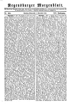 Regensburger Morgenblatt Dienstag 5. November 1861