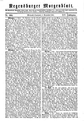 Regensburger Morgenblatt Mittwoch 6. November 1861