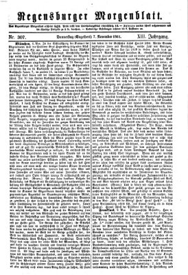 Regensburger Morgenblatt Donnerstag 7. November 1861