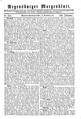 Regensburger Morgenblatt Mittwoch 13. November 1861