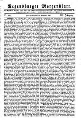 Regensburger Morgenblatt Freitag 15. November 1861