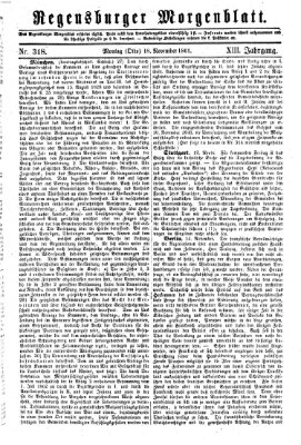 Regensburger Morgenblatt Montag 18. November 1861