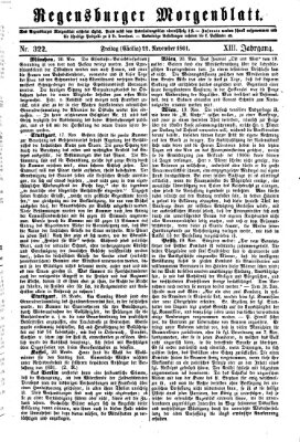 Regensburger Morgenblatt Freitag 22. November 1861