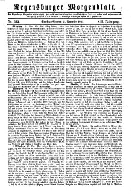 Regensburger Morgenblatt Samstag 23. November 1861