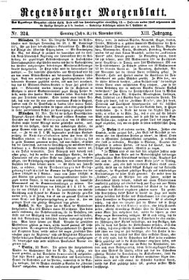 Regensburger Morgenblatt Sonntag 24. November 1861