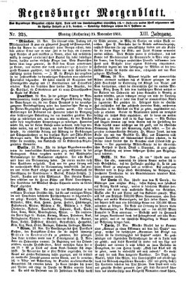 Regensburger Morgenblatt Montag 25. November 1861