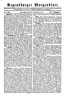 Regensburger Morgenblatt Donnerstag 28. November 1861