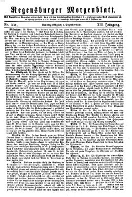 Regensburger Morgenblatt Sonntag 1. Dezember 1861