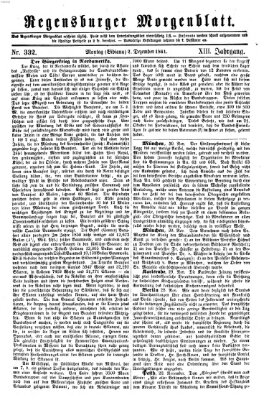 Regensburger Morgenblatt Montag 2. Dezember 1861