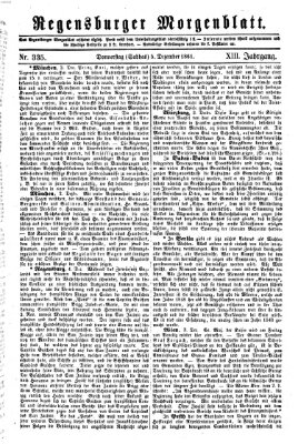 Regensburger Morgenblatt Donnerstag 5. Dezember 1861