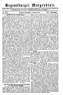 Regensburger Morgenblatt Samstag 7. Dezember 1861