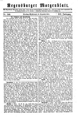 Regensburger Morgenblatt Dienstag 10. Dezember 1861