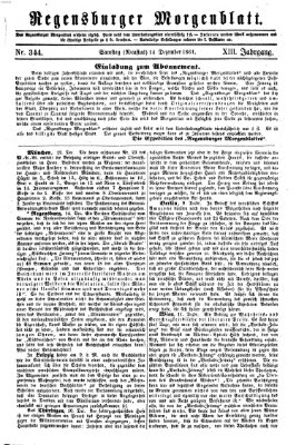 Regensburger Morgenblatt Samstag 14. Dezember 1861