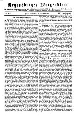 Regensburger Morgenblatt Freitag 20. Dezember 1861