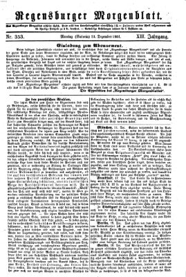 Regensburger Morgenblatt Montag 23. Dezember 1861