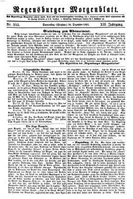 Regensburger Morgenblatt Donnerstag 26. Dezember 1861