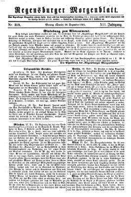 Regensburger Morgenblatt Montag 30. Dezember 1861