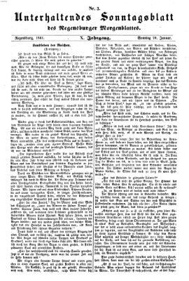 Regensburger Morgenblatt. Unterhaltendes Sonntagsblatt des Regensburger Morgenblattes (Regensburger Morgenblatt) Sonntag 20. Januar 1861