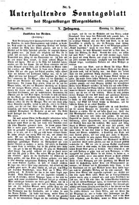 Regensburger Morgenblatt. Unterhaltendes Sonntagsblatt des Regensburger Morgenblattes (Regensburger Morgenblatt) Sonntag 24. Februar 1861